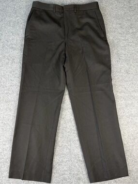 Sears Wool Blend Dress Pants Men’s 32x30 Brown Flat Front Vintage Slacks